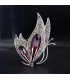XSB286 - Elegant Purple Crystal Butterfly Brooch
